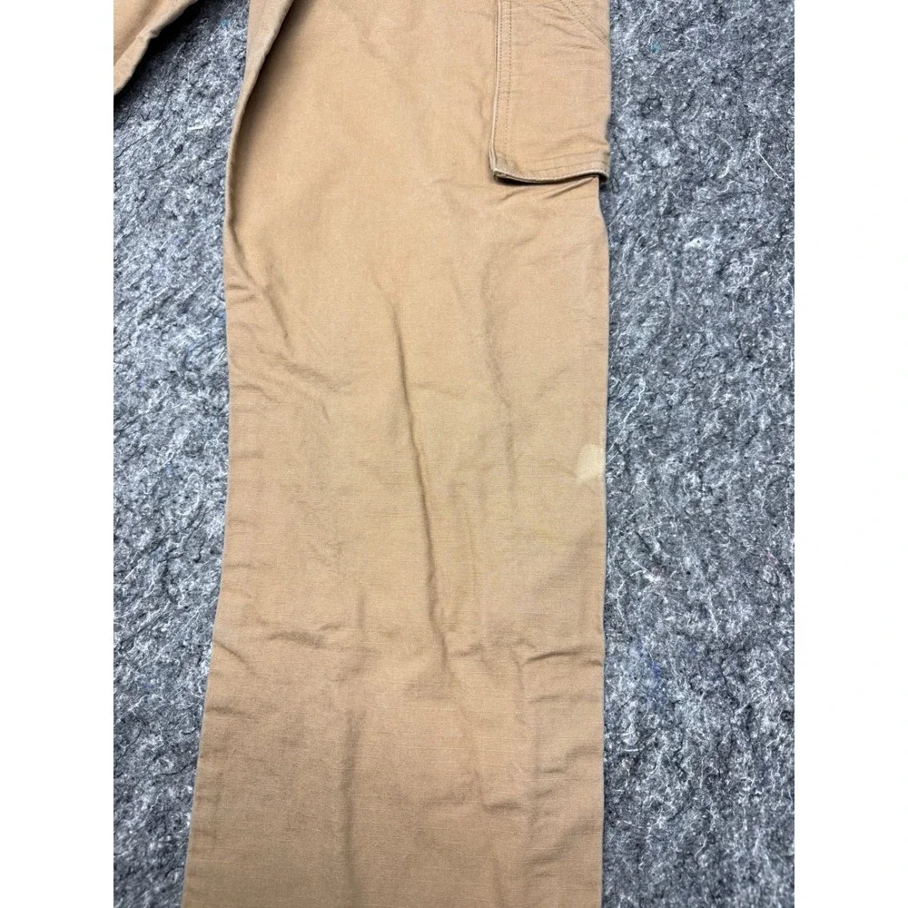 Wrangler‎ Workwear Mens 34x32 Tan Ripstop Cargo Pants Hammer Loop 10WMWR1RH